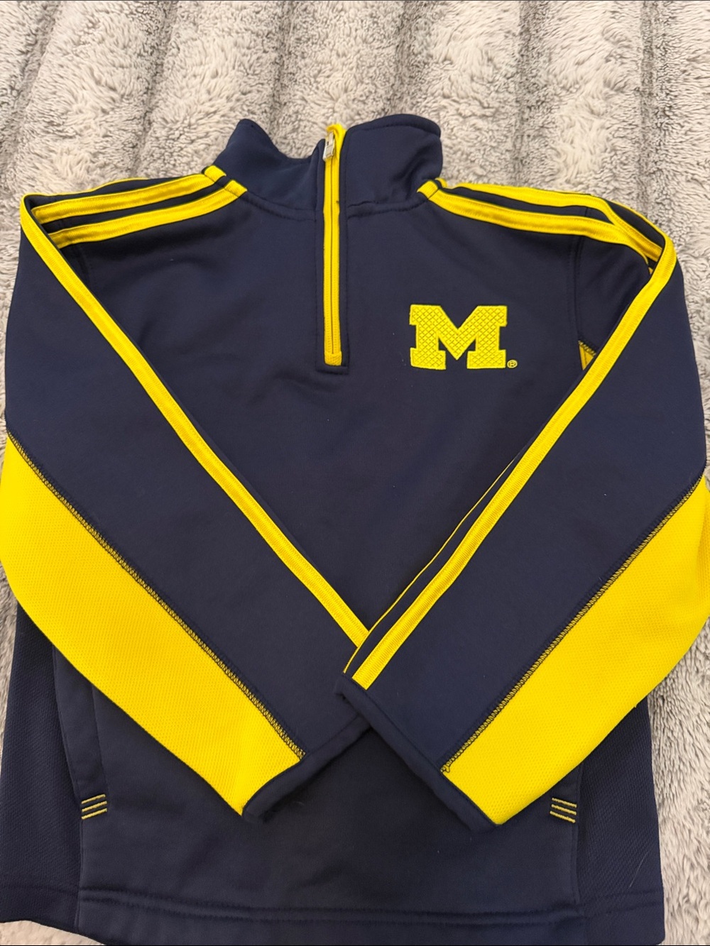 Adidas Michigan Wolverines Boys Quarter-Zip – Size 7 🏈